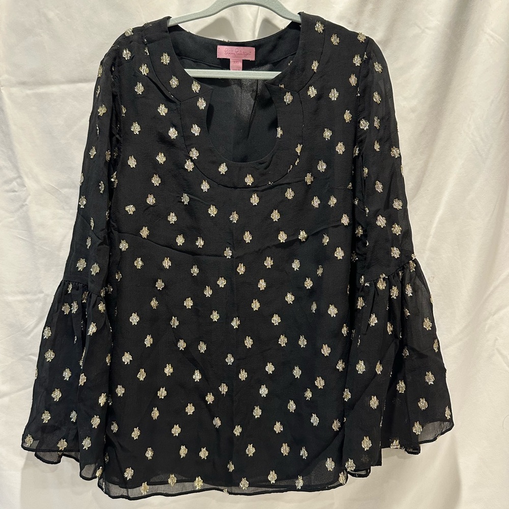 LillyPulitzer Black Amory Top